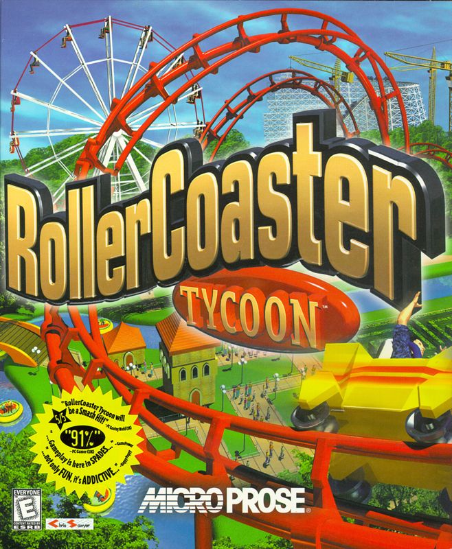 Video game cover for RollerCoaster Tycoon